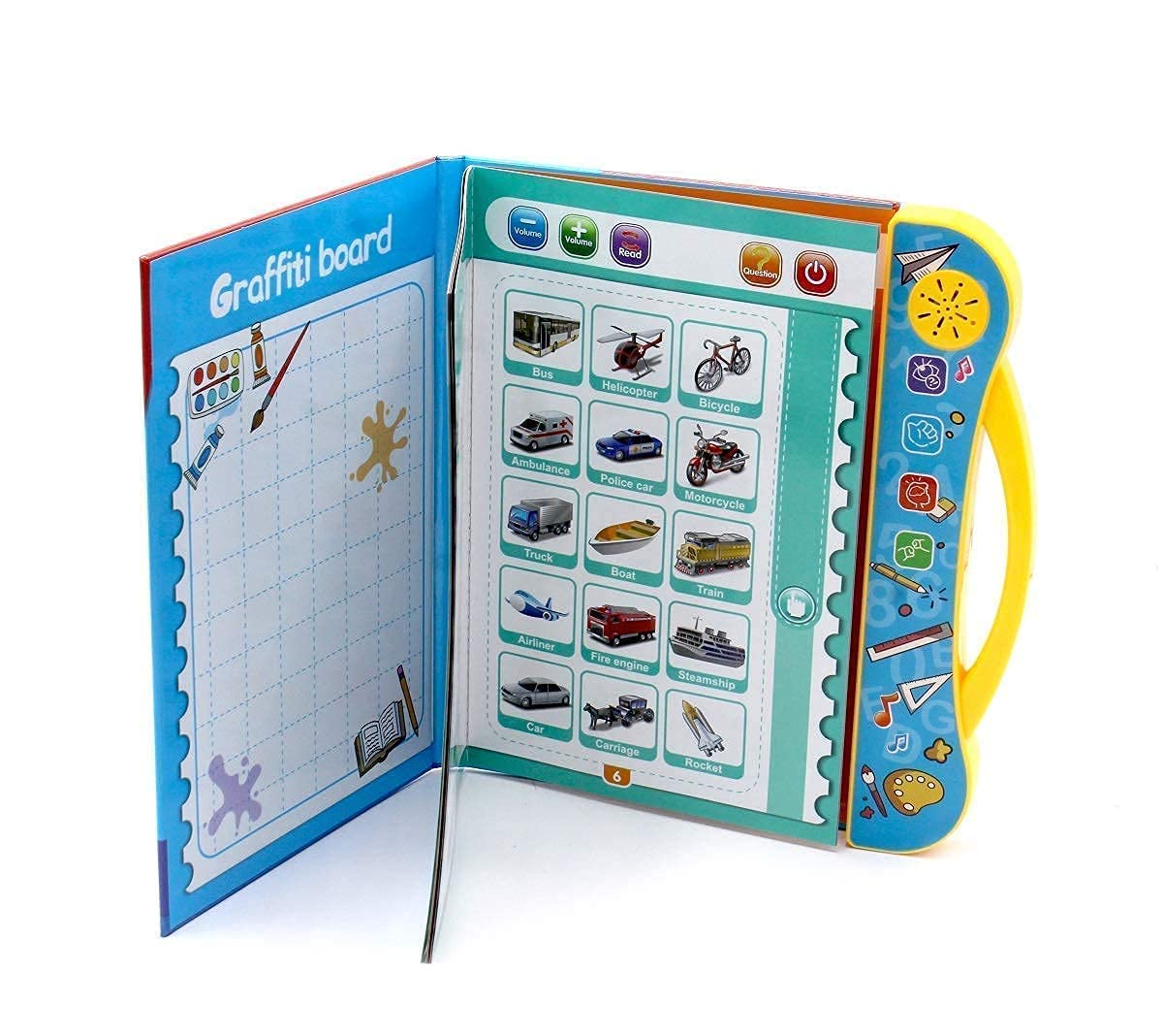 Votvy Intelligence Book Sound Book for Children, English Letters & Words Learning Book, Fun Educational Toys. Activities with Numbers, Shapes Learning Book for Toddlers