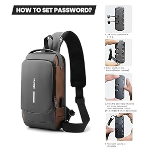 Votvy Cross Body Travel Sling Bag for unisex| Anti-theft Chest Sports Crossbody Bag - PU Leather Crossbody Shoulder Bag - Chest Bag for Daily use