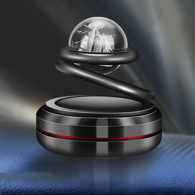 Votvy  Car Air Freshener Solar Energy Rotating Floating Planet Car Perfume Aromatherapy Diffuser Car Interior Decoration Accessories Diffuser for Car Office Home