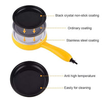 Votvy Single Handle egg bowler and Capacity of 7 Eggs Egg Boiling Non-Stick Steamer and Egg Frying Pan Machine 2 in 1 Single Layer Egg Boiler Omelette Maker and Other Egg Variety