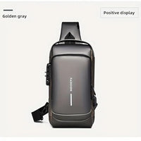 Votvy Cross Body Travel Sling Bag for unisex| Anti-theft Chest Sports Crossbody Bag - PU Leather Crossbody Shoulder Bag - Chest Bag for Daily use