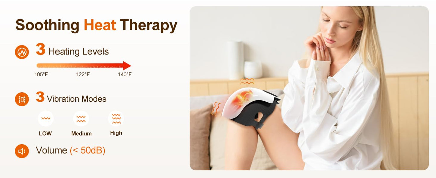 Votvy  Knee Massager Joint Pain Relief with Red Light Heat Massage Therapy