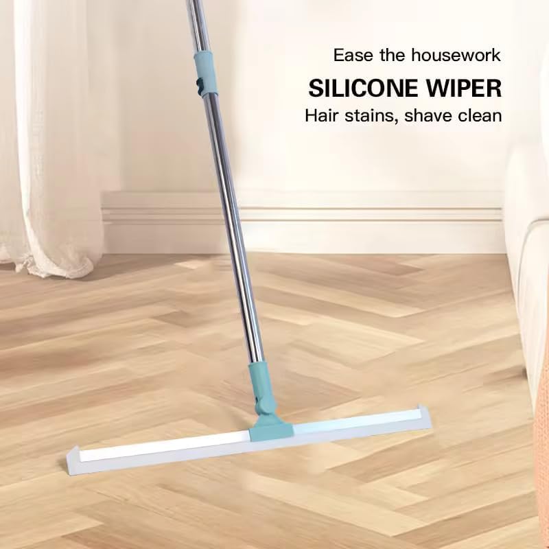 Votvy Silicone Aum Enterprise Multifunctional Magic Broom, Retractable And Adjustable Broom For Flat Floor, 180 Degree Rotatable Wiper, Detachable Indoor Scraping Wiper Brush. (Floor Brush)