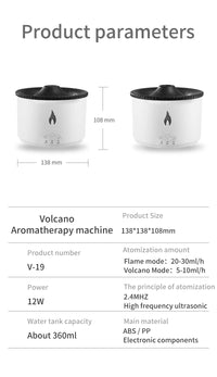 Votvy Oil Diffuser with Flame Light Cool Mist Humidifier with 2 Mist Modes Timer and Auto-Off Safety Protection Quiet Diffusers for Aromatherapy Essential Oil for Home Office SPA Yoga | Plastic Electric