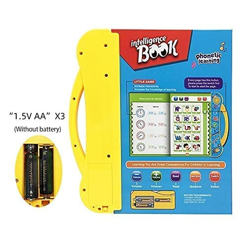 Votvy Intelligence Book Sound Book for Children, English Letters & Words Learning Book, Fun Educational Toys. Activities with Numbers, Shapes Learning Book for Toddlers