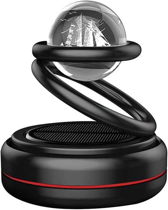 Votvy  Car Air Freshener Solar Energy Rotating Floating Planet Car Perfume Aromatherapy Diffuser Car Interior Decoration Accessories Diffuser for Car Office Home