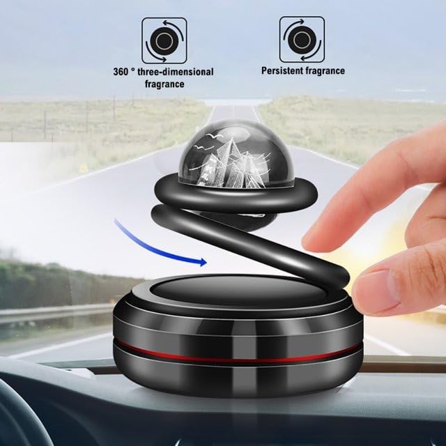 Votvy  Car Air Freshener Solar Energy Rotating Floating Planet Car Perfume Aromatherapy Diffuser Car Interior Decoration Accessories Diffuser for Car Office Home