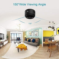 Votvy 1080P Mini Spy Camera with Low Light Vision, Mini Portable Security Camera, Hidden Camera with Audio and Video Recorder for Home/Office Security Camera (Black)