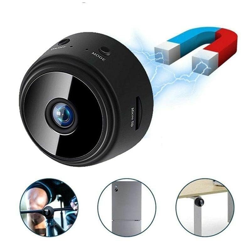Votvy 1080P Mini Spy Camera with Low Light Vision, Mini Portable Security Camera, Hidden Camera with Audio and Video Recorder for Home/Office Security Camera (Black)