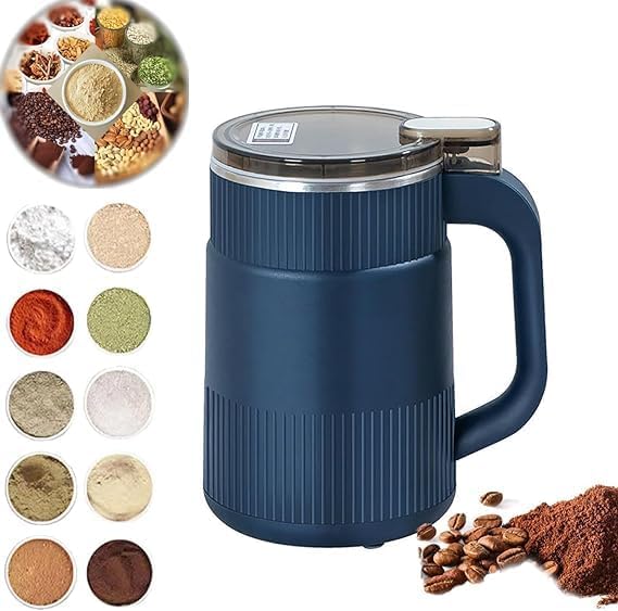 Votvy  Portable Electric Coffee Grinder Grinding Dry Herbs, Coffee, Stainless Steel Herbs spices Nuts Grain Coffee Grinder for Home