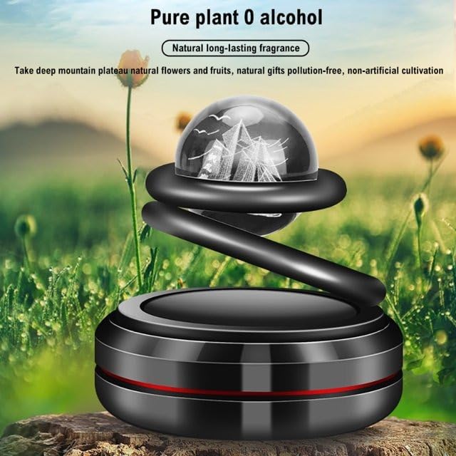 Votvy  Car Air Freshener Solar Energy Rotating Floating Planet Car Perfume Aromatherapy Diffuser Car Interior Decoration Accessories Diffuser for Car Office Home
