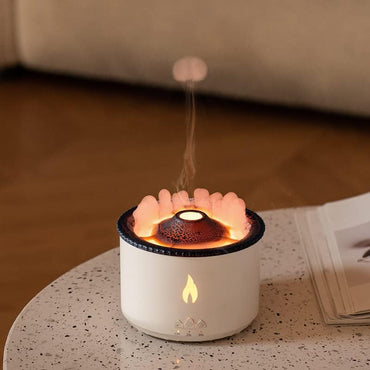 Votvy Oil Diffuser with Flame Light Cool Mist Humidifier with 2 Mist Modes Timer and Auto-Off Safety Protection Quiet Diffusers for Aromatherapy Essential Oil for Home Office SPA Yoga | Plastic Electric
