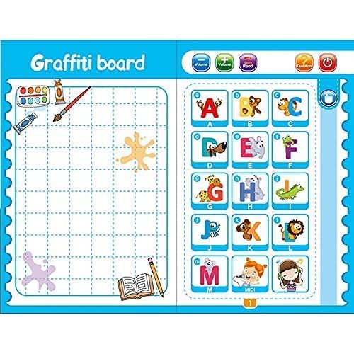 Votvy Intelligence Book Sound Book for Children, English Letters & Words Learning Book, Fun Educational Toys. Activities with Numbers, Shapes Learning Book for Toddlers