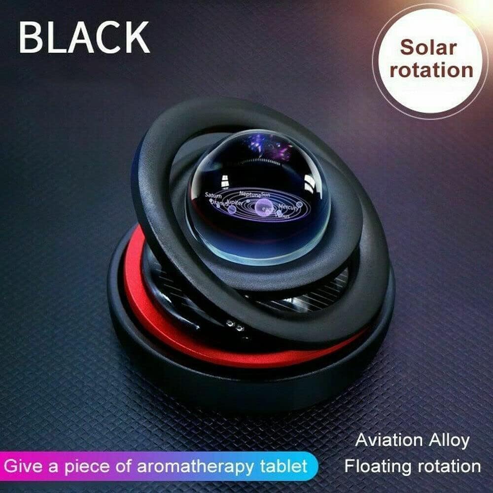Votvy  Car Air Freshener Solar Energy Rotating Floating Planet Car Perfume Aromatherapy Diffuser Car Interior Decoration Accessories Diffuser for Car Office Home
