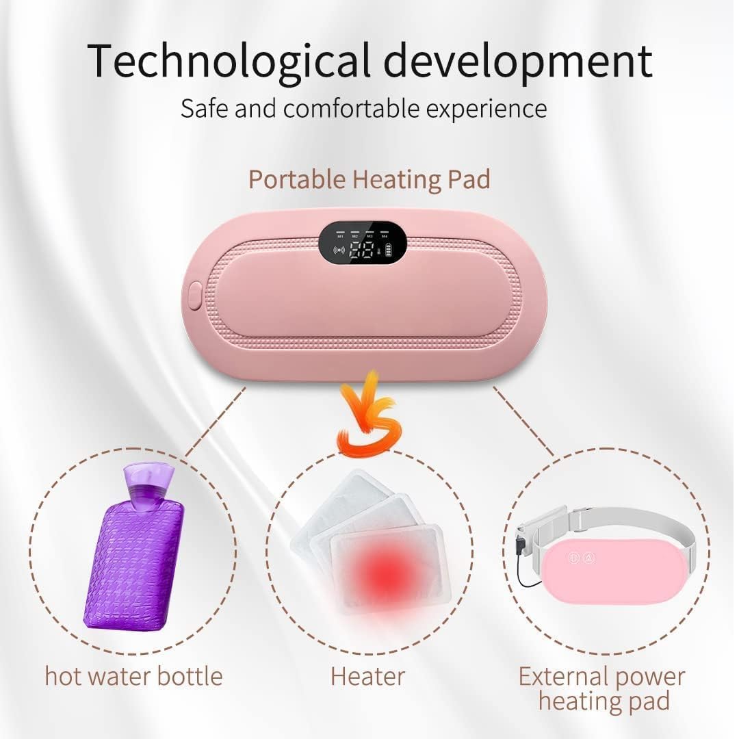 Votvy Heating Pad for Period Cramps, FSA HSA Eligible, Portable Menstrual Heating Pad, Period Pain Relief Heated Pad, Back or Belly Heating Belt, Gifts for Her Women Girl Friend Wife