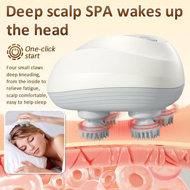 Votvy Scalp Massager Rechargeable Electric Head Kneading Massager, 3 Speed Modes, Handheld Portable Head Scratcher Massager for Hair Growth, Deep Clean & Stress Relax electric Head Massager Machine