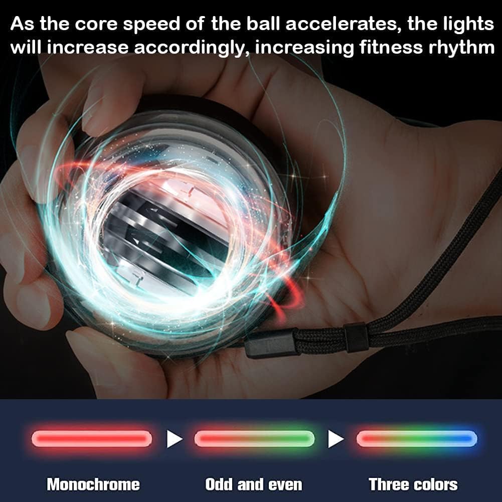Votvy Wrist Trainer Ball | Auto-Start Arm Strengthener Hand Enhancer | Essential Gyroscopic Wrist & Forearm Exerciser | Wrist Power Gyro Ball for Stronger Muscle, Fingers, Bones Workout, Exercise