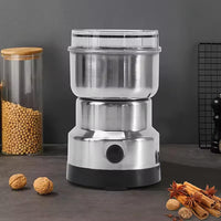 Votvy   Imported Portable Electric Coffee Bean Grinder, Stainless Steel Blade, Ultra-Fine Grain Crusher, Small Household & Commercial Coffee Grinder for Grains & Spices, Compact Handcrafted Pulverizer