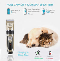 Votvy Electric Cat & Dog Trimmer | Professional Grooming Kit for Labrador, Shih Tzu, German Shepherd & Golden Retriever | Pet Hair Cutting Trimmer for Cats and Dogs | Quiet, Powerful, & Cordless