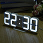Votvy 3D Led Digital Alarm Clock Table Alarm Clock Manually Adjustable Brightness Electric Clock With Snooze Dimmer 12/24 Hour Mode Black-White