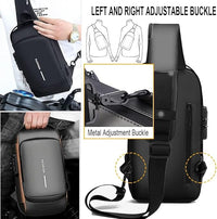 Votvy Cross Body Travel Sling Bag for unisex| Anti-theft Chest Sports Crossbody Bag - PU Leather Crossbody Shoulder Bag - Chest Bag for Daily use