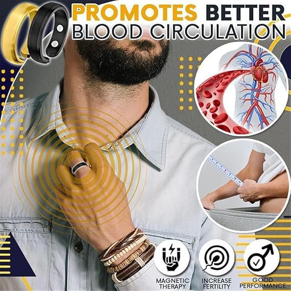 Votvy Blood Sugar Control Ring Magnetic Health Ring With Adjustable Opening For Sugar Control, Stress Relief, Blood Pressure Regulation