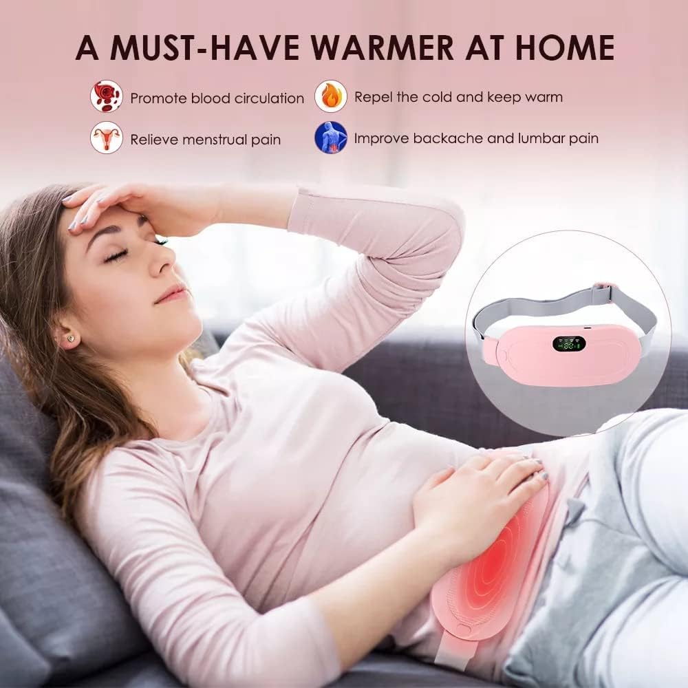 Votvy Heating Pad for Period Cramps, FSA HSA Eligible, Portable Menstrual Heating Pad, Period Pain Relief Heated Pad, Back or Belly Heating Belt, Gifts for Her Women Girl Friend Wife