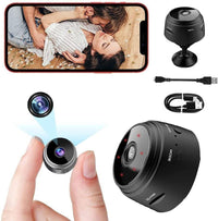 Votvy 1080P Mini Spy Camera with Low Light Vision, Mini Portable Security Camera, Hidden Camera with Audio and Video Recorder for Home/Office Security Camera (Black)