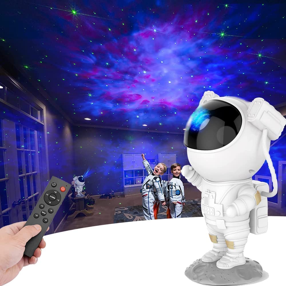 Votvy Star Projector, Astronaut Projector Galaxy, Children's Night Light with Nebula, 8 Modes, Remote Control and 360° Rotation Lamp Projector Galaxy Ceiling Bedroom, Gifts for Children and Adult