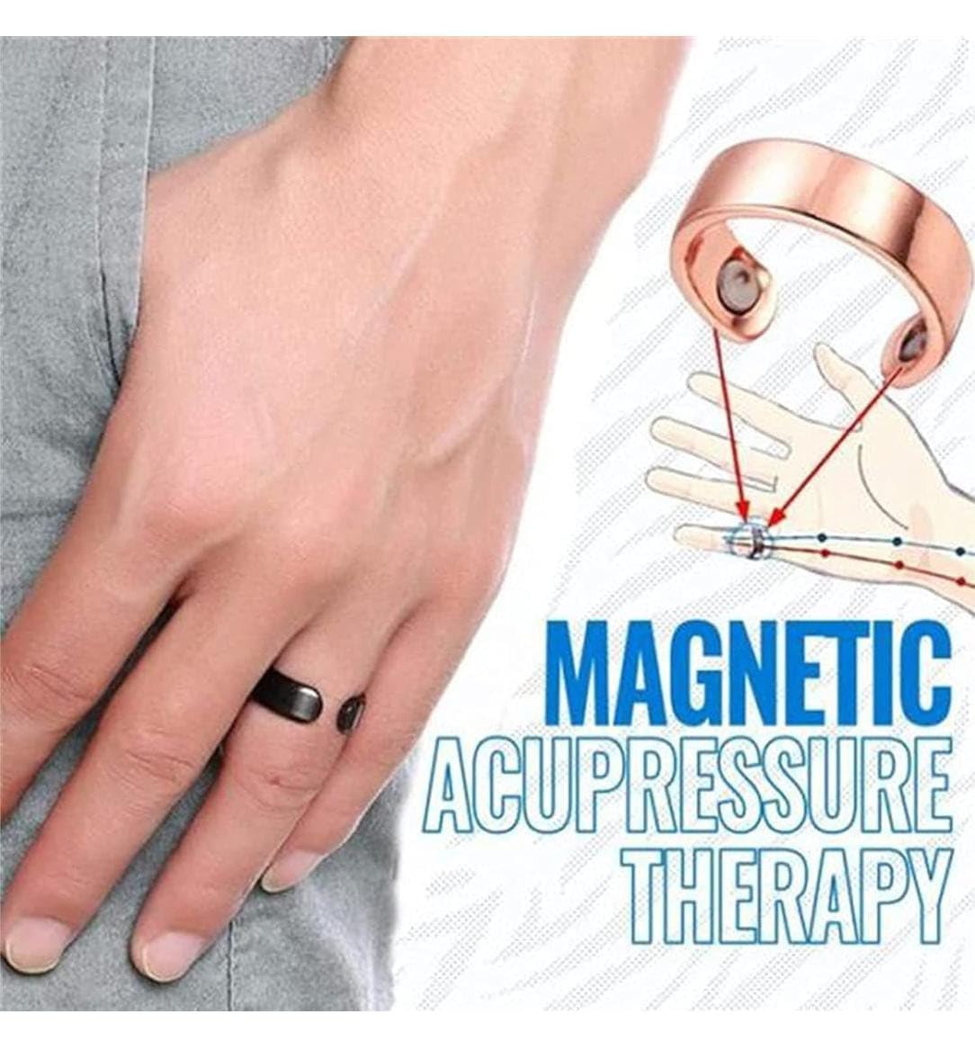 Votvy Blood Sugar Control Ring Magnetic Health Ring With Adjustable Opening For Sugar Control, Stress Relief, Blood Pressure Regulation