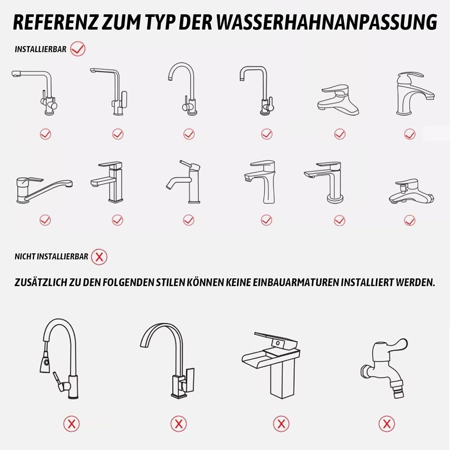 Votvy Tap Extender for Kitchen Sink, 3 Spray Modes Faucet Head Replacement, Sink Sprayer Faucet Tap Extender, Aerator with Stretchable Hose Attachment, Water Outlet for Kitchen, Bathroom (1, Silver)