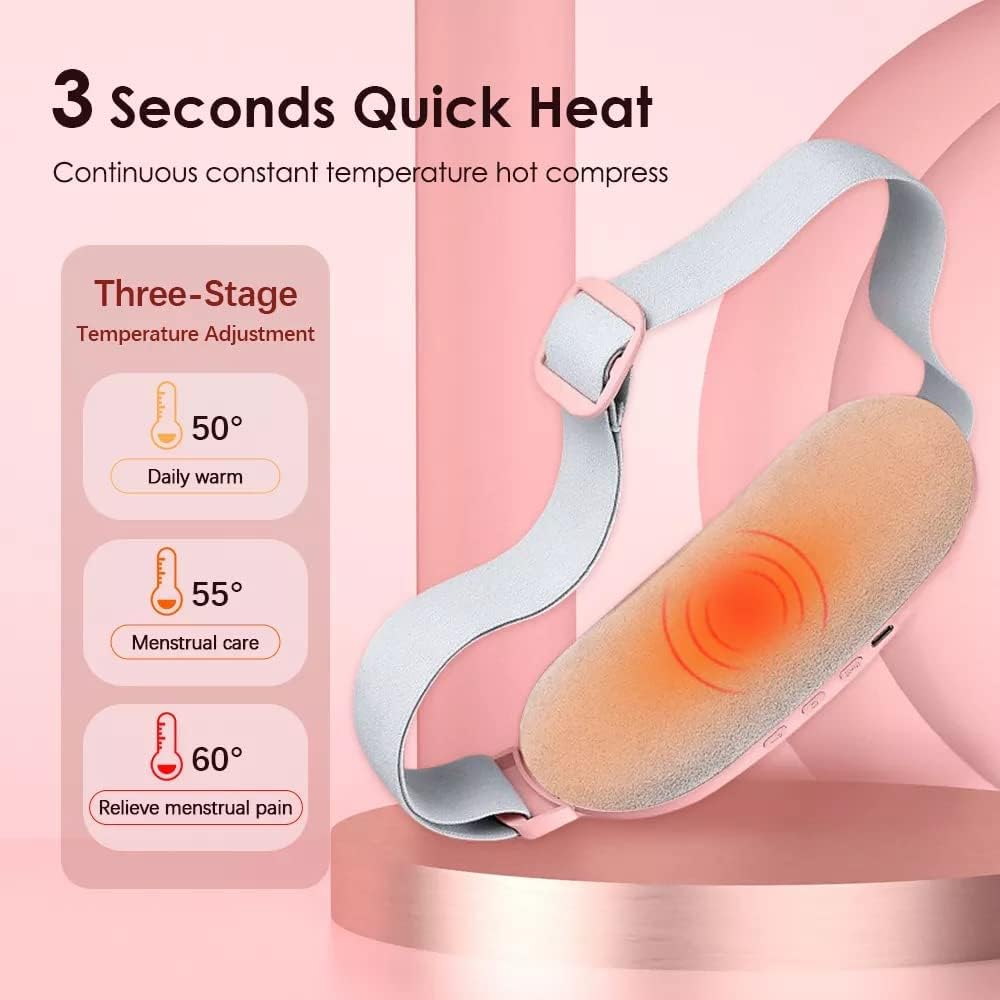 Votvy Heating Pad for Period Cramps, FSA HSA Eligible, Portable Menstrual Heating Pad, Period Pain Relief Heated Pad, Back or Belly Heating Belt, Gifts for Her Women Girl Friend Wife