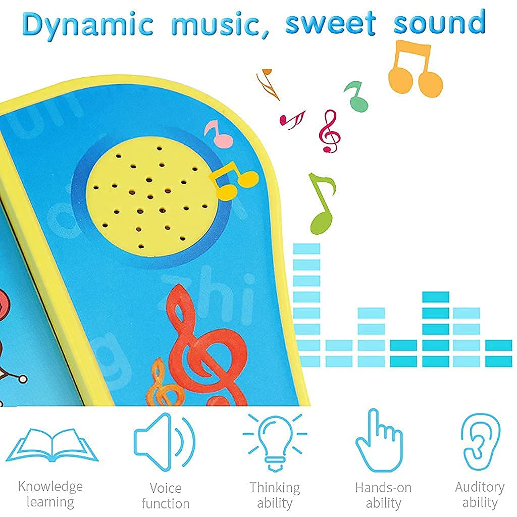 Votvy Intelligence Book Sound Book for Children, English Letters & Words Learning Book, Fun Educational Toys. Activities with Numbers, Shapes Learning Book for Toddlers