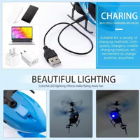 Votvy  Flying Helicopter with 2 in 1 Play Gravity Vacant and Remote, Gravity Vacant Helicopter with Charging, 3D Light & Safety Sensor, Helicopter for Kids Age 4+ Years I Pack of 1 (Blue)