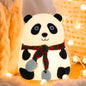 Votvy Electric  Rechargeable Panda Lamp, Cute Silicone Kawaii Night Lamp For Bedroom With Touch Gesture 7 Color Changing Adorable Christmas Gift Kids, Light,Table,Beside Kids Room