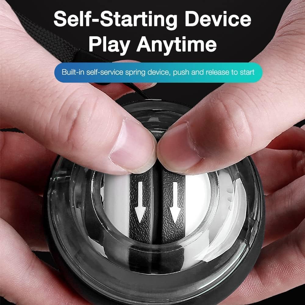 Votvy Wrist Trainer Ball | Auto-Start Arm Strengthener Hand Enhancer | Essential Gyroscopic Wrist & Forearm Exerciser | Wrist Power Gyro Ball for Stronger Muscle, Fingers, Bones Workout, Exercise