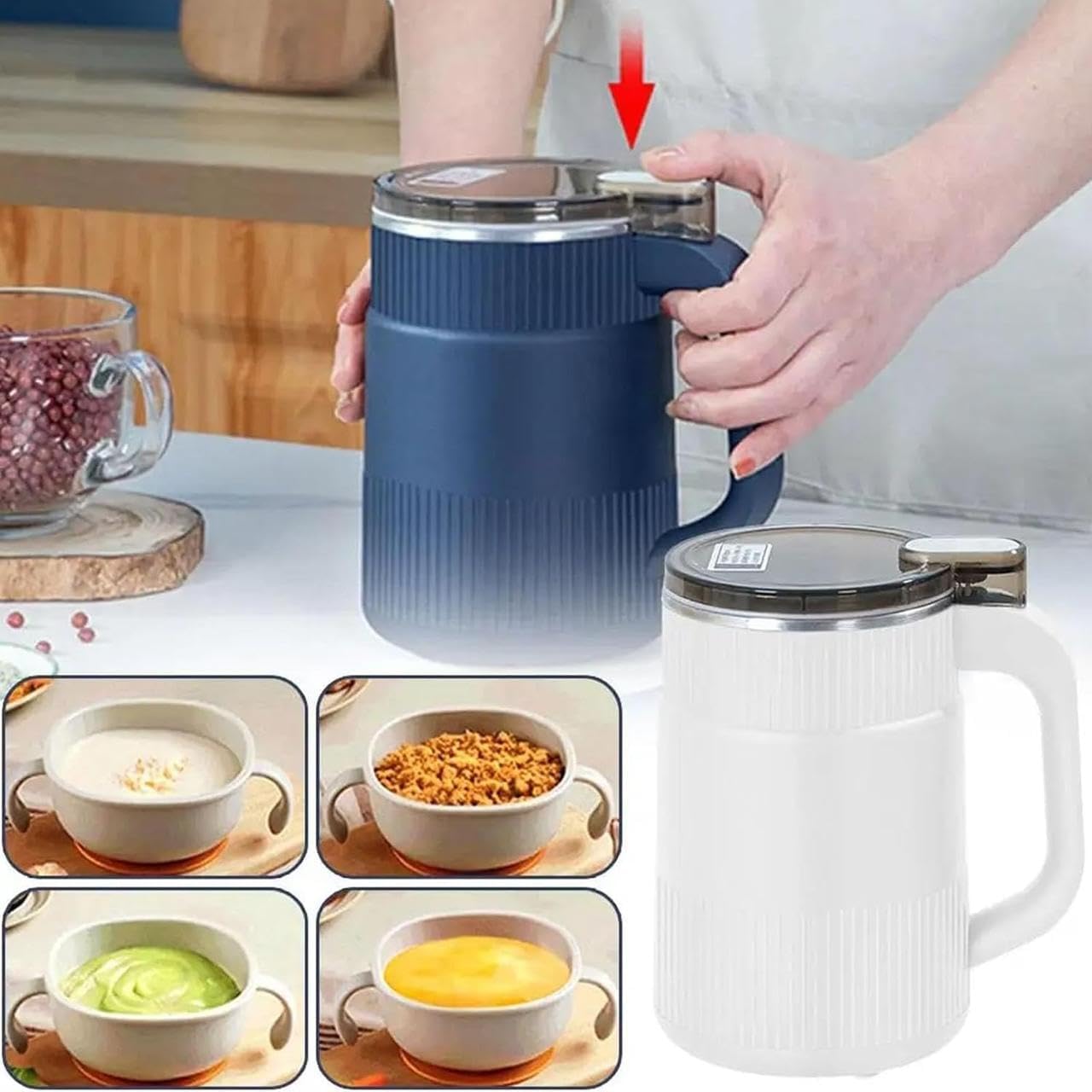 Votvy  Portable Electric Coffee Grinder Grinding Dry Herbs, Coffee, Stainless Steel Herbs spices Nuts Grain Coffee Grinder for Home