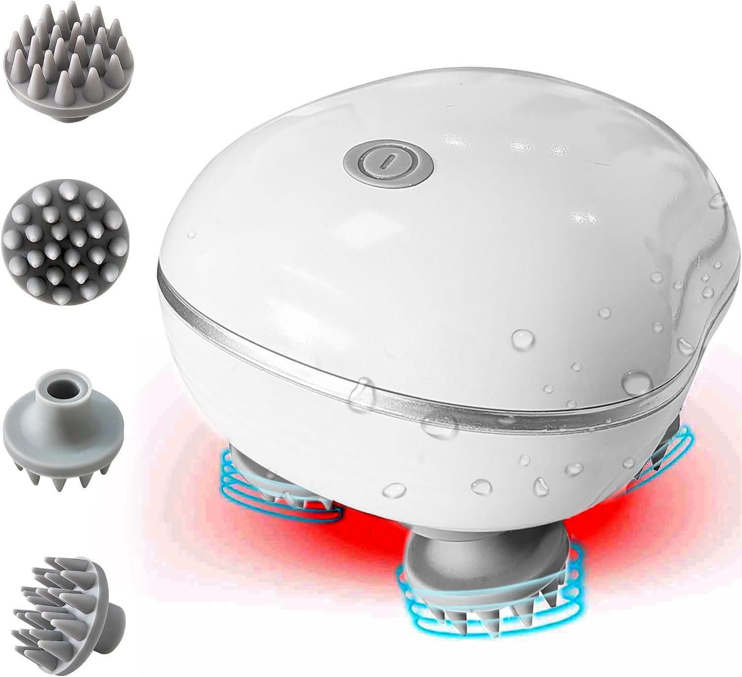 Votvy Scalp Massager Rechargeable Electric Head Kneading Massager, 3 Speed Modes, Handheld Portable Head Scratcher Massager for Hair Growth, Deep Clean & Stress Relax electric Head Massager Machine