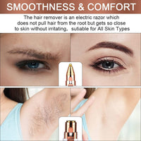 Votvy 2-in-1 Rechargeable Eyebrow Trimmer & Facial Hair Remover Razor for Women - Replaceable Heads, Professional Personal Hair Removal with Indicator Lights (White)