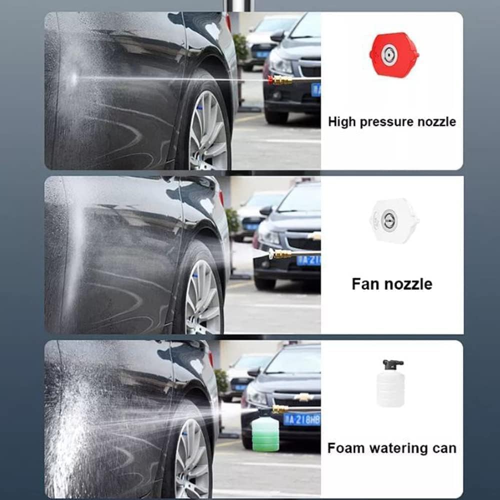 Votvy  Car Washer High Pressure Gun  Cordless Portable Wireless Pressure Washer Gun 48V 12000mah High Pressure Water Gun for Car Wash Bike Washing Cleaning| Adjustable Nozzle and 5M Hose Pipe