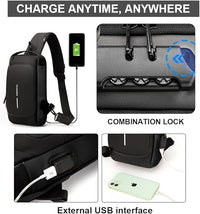 Votvy Cross Body Travel Sling Bag for unisex| Anti-theft Chest Sports Crossbody Bag - PU Leather Crossbody Shoulder Bag - Chest Bag for Daily use