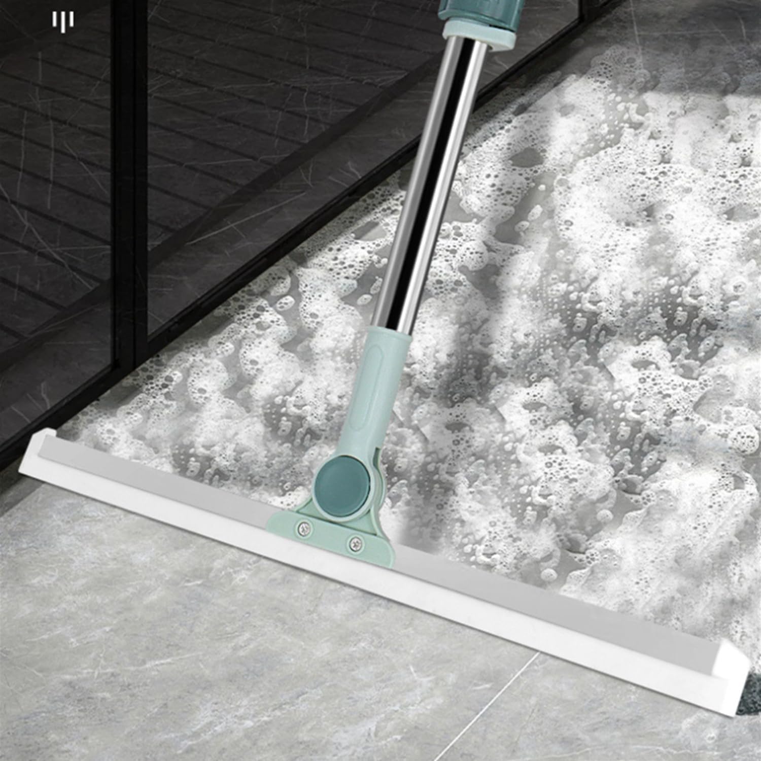Votvy Silicone Aum Enterprise Multifunctional Magic Broom, Retractable And Adjustable Broom For Flat Floor, 180 Degree Rotatable Wiper, Detachable Indoor Scraping Wiper Brush. (Floor Brush)