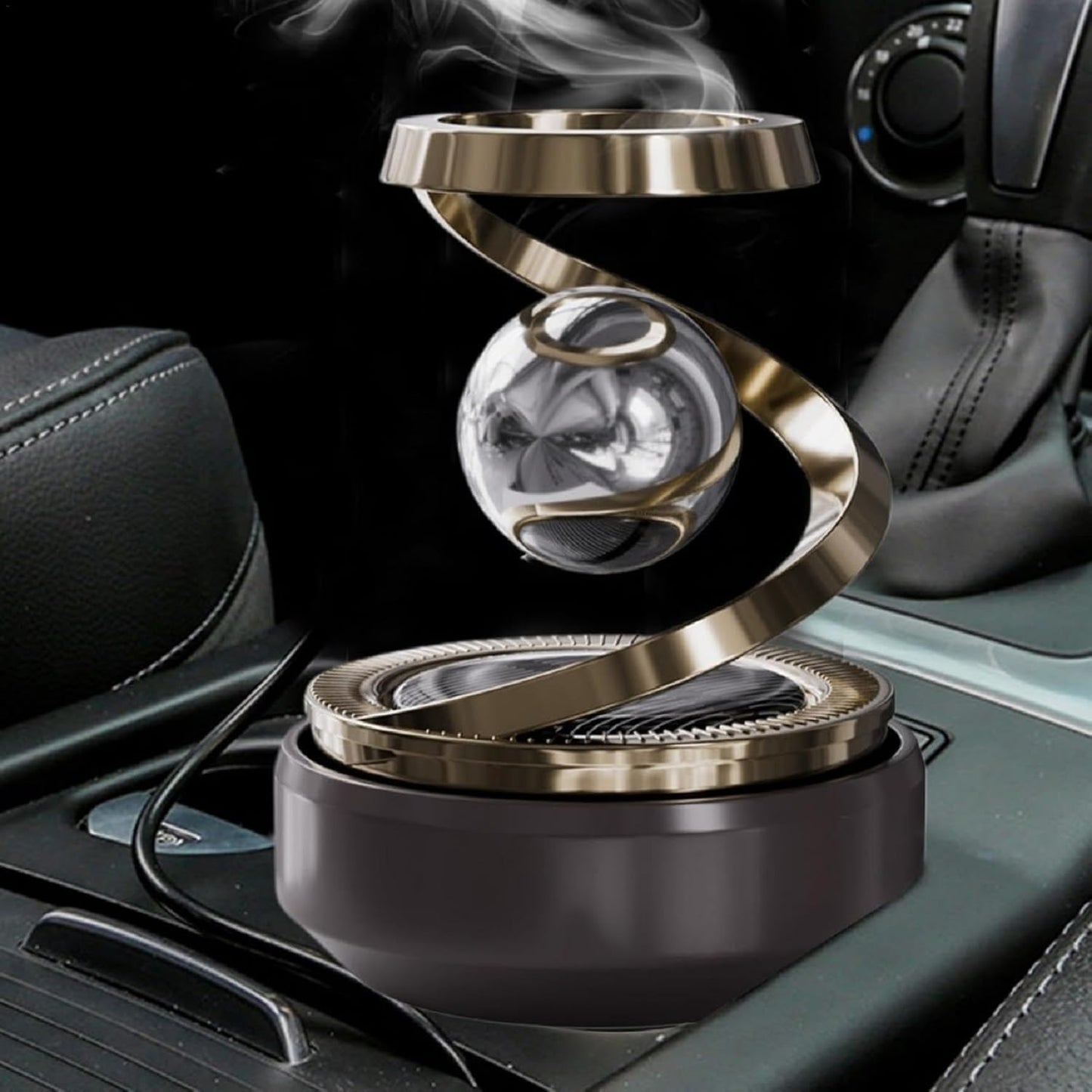 Votvy  Car Air Freshener Solar Energy Rotating Floating Planet Car Perfume Aromatherapy Diffuser Car Interior Decoration Accessories Diffuser for Car Office Home