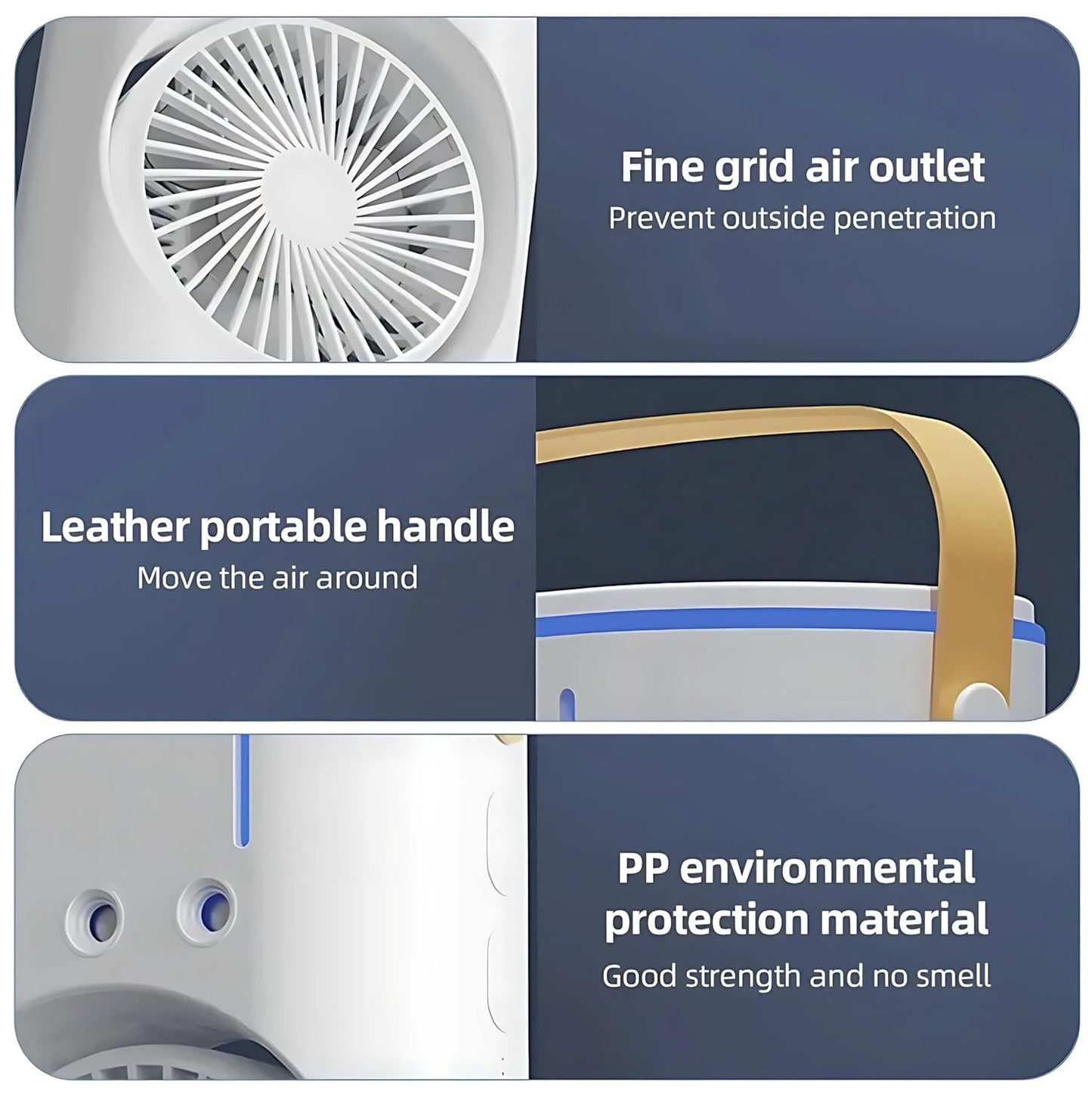 Votvy Electric Double Ended Spray Fan, Cold Air Fan, 2025 New 3 Gears USB Rechargeable Oscillating fan with LED Light Cooler Fan, Touch & Remote Control, 280ml Water Tank, Ice Filling Fan