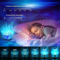 Votvy Ocean Electric Wave Projector Lamp, Northern Lights Ripple Projector Light, 16 Colors Gradual Rotating Flame Water Lamp, Wave Light Aurora Projector with Remote Control for Room Decor Valentine's Gift