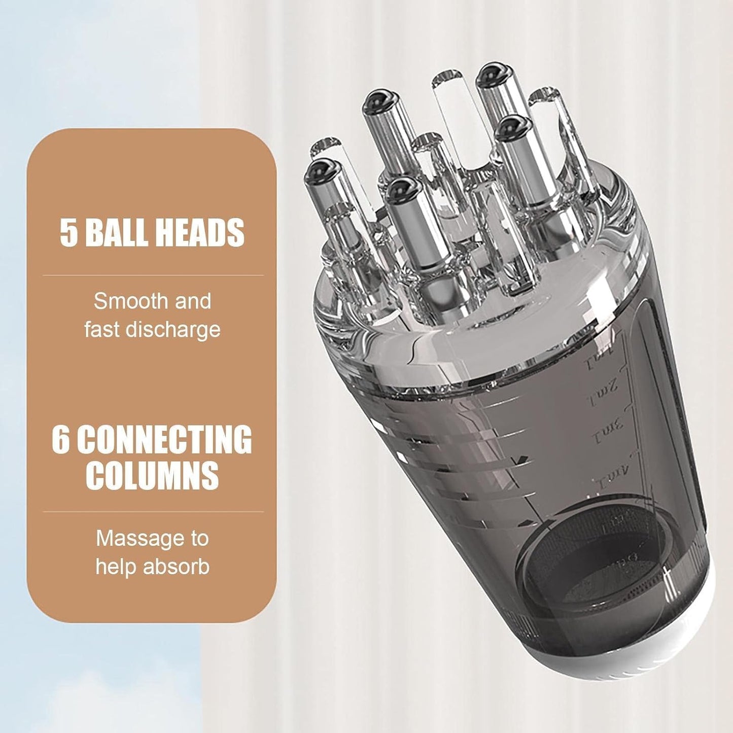 Votvy  Hair Oil Applicator Bottle – 6ml Hair Root Oil Applicator Roller Ball Mini Portable Hair Oil Massage Comb for Scalp Hair Growth Suitable for Various Liquids (1Pcs)