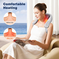 Votvy  Neck Massager for Cervical Pain Relief,Electric Deep Tissue Shiatsu with Infrared Heat Therapy 5D Kneading Massage Machine for Full Body Relax,Neck,Muscles,Back,Shoulder,Legs - 6 Month Warranty
