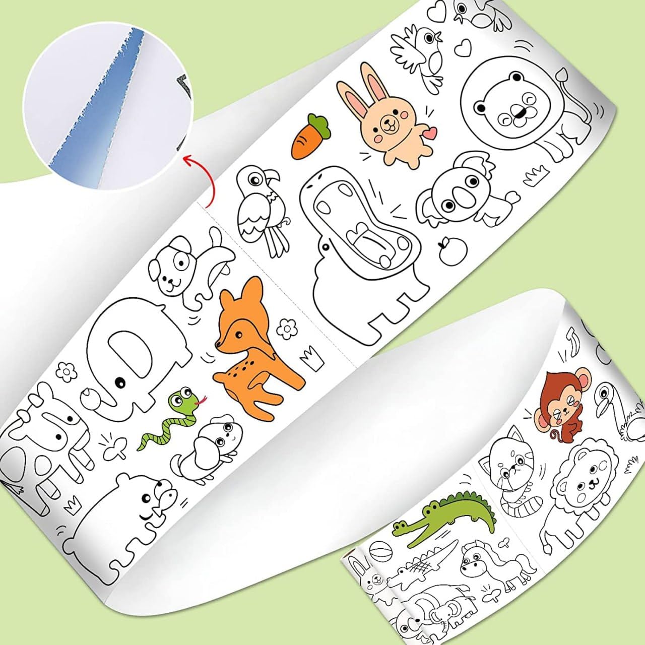 Votvy  Children's Drawing Roll, Coloring Paper Roll for Kids, 30 * 300 Cms DIY Painting Drawing Paper Roll, Kids Art Roll, Early Educational Toys for Kids