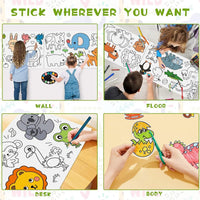 Votvy  Children's Drawing Roll, Coloring Paper Roll for Kids, 30 * 300 Cms DIY Painting Drawing Paper Roll, Kids Art Roll, Early Educational Toys for Kids