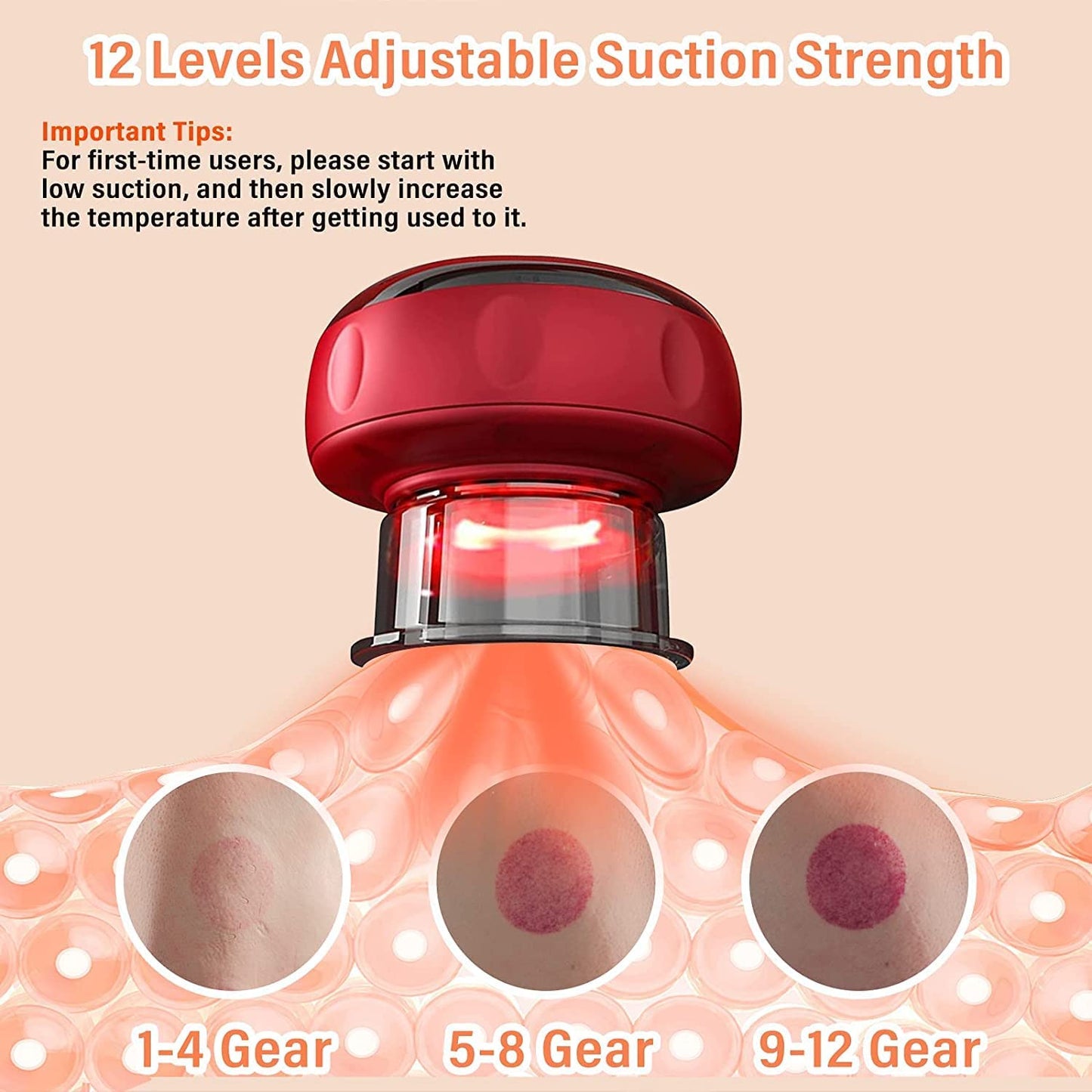 Votvy  Electric Cupping Therapy Set, Smart Suction Cup Massager Machine Cupping Gua Sha Scraping Device Handheld Back Massage Tool, for Helps Reduce Muscle Pain Better Blood Circulation